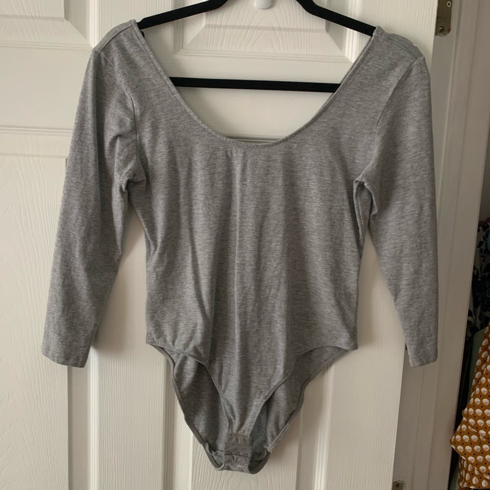 Basic Grey Bodysuit (free add in item)